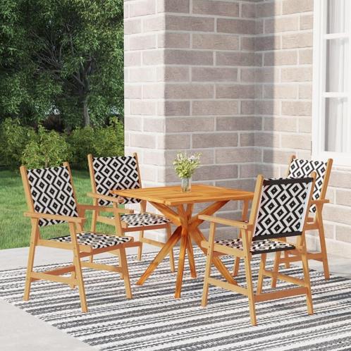 vidaXL 5-delige Tuinset massief acaciahout, Tuin en Terras, Tuinsets en Loungesets, Tuinset, Nieuw, Verzenden