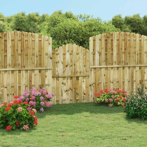 vidaXL Poort 100x150 cm geïmpregneerd grenenhout, Tuin en Terras, Tuinpoorten, Nieuw, Verzenden