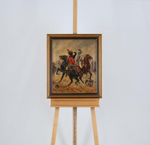 De Lauwrier.? (XIX) - Strijders te paard, Antiek en Kunst, Kunst | Schilderijen | Klassiek
