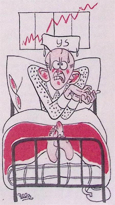 Man in bed met verhoging (lijst optie, Lithos), Antiquités & Art, Art | Lithographies & Sérigraphies, Envoi