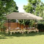 vidaXL Tente de réception pliable escamotable taupe, Tuin en Terras, Partytenten, Verzenden