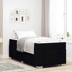 vidaXL Bedframe met matras Zwart 100 x 200 cm Stof, Huis en Inrichting, Slaapkamer | Bedden, Verzenden, Nieuw