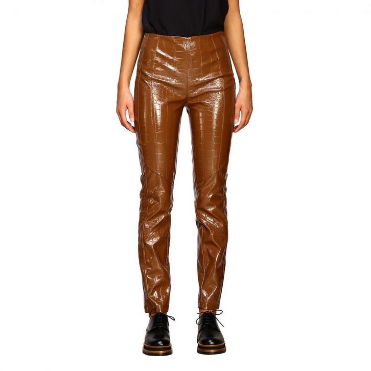 Pinko • bruine lakleren pantalon • 36 (IT42), Vêtements | Femmes, Culottes & Pantalons, Envoi