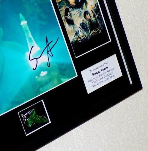 Lord of the Rings - Sean Astin (Samwise Gamgee) Framed with, Verzamelen, Film en Tv