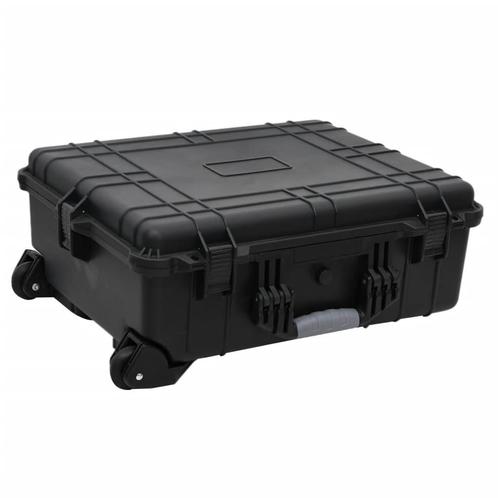 vidaXL Flightcase op wieltjes 63x50x23 cm PP zwart, Handtassen en Accessoires, Koffers, Nieuw, Verzenden