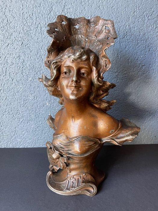 Beeld, L’ Ete - 31 cm - Zamak, Antiek en Kunst, Antiek | Keramiek en Aardewerk