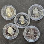 États-Unis. 5x 1/4 Dollar diverse jaren (Sans Prix de