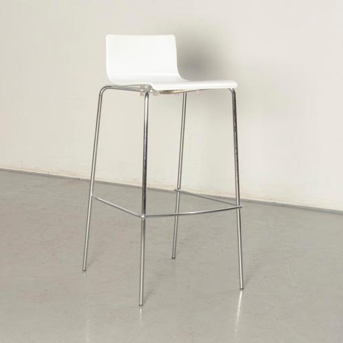 Sintesi designbarkruk, wit, 4-poot onderstel, Huis en Inrichting, Stoelen, Gebruikt, Ophalen of Verzenden