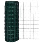 vidaXL Euro hek 10x1,0 m staal groen, Verzenden, Nieuw