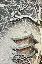 Snowy Day at the Five Storied Pagoda in Ueno - SOLD OUT -, Antiek en Kunst