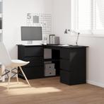 vidaXL Zwart Eiken Hoekbureau, 145x100x76 cm, Gemaakt van, Huis en Inrichting, Verzenden, Nieuw