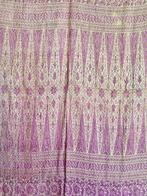 Ceremoniële zijden Songket-sjaal met metaaldraad (zilver /, Antiek en Kunst