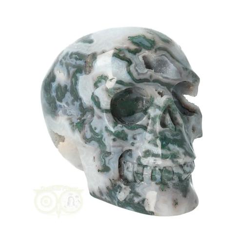 Mosagaat - Bergkristal geode schedel Nr 275 - 966 gram, Handtassen en Accessoires, Edelstenen, Nieuw, Verzenden