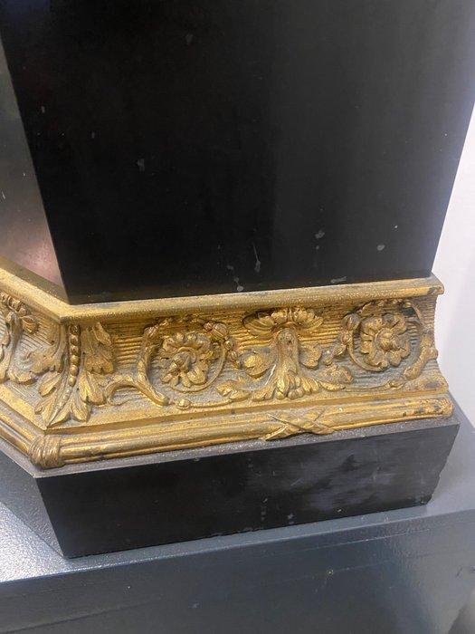 Pendule - Brons, Steen - Circa 1840 met aangepaste, Antiek en Kunst, Antiek | Klokken