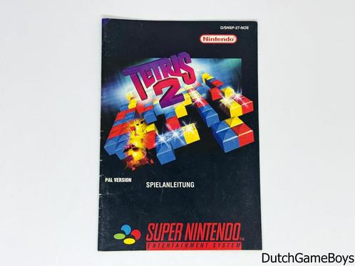 Super Nintendo / SNes - Tetris 2 - NOE - Manual, Games en Spelcomputers, Games | Nintendo NES, Gebruikt, Verzenden