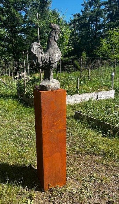 Pilier - 2025 - Support de pied en acier corten, Antiquités & Art, Curiosités & Brocante