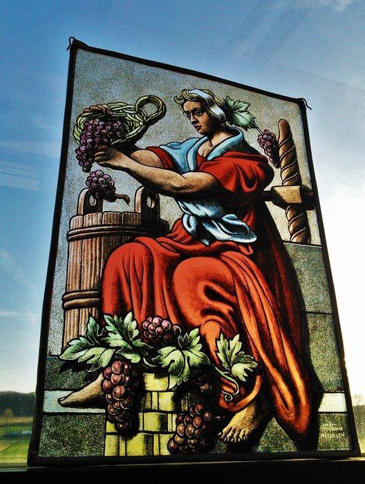 Glas-in-loodraam - Frans Steeno (1909-1982) -, Antiek en Kunst, Curiosa en Brocante