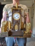 Horloge de table Néoclassique - Bronze doré, Bronze patiné -, Antiek en Kunst, Antiek | Klokken