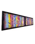 Ksavera - Colorful Abstract painting A1127 - impasto diptych, Antiquités & Art