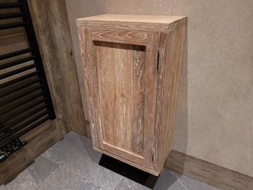 Teak toiletkastje 40x22x71cm - White Wash