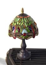 Fraaie Tiffany style tafellamp Groen- Geel in Art Nouveau