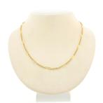Gouden fantasie schakel ketting | 42 cm (schakelketting), Handtassen en Accessoires, Kettingen, Ophalen of Verzenden, Gebruikt