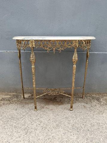 Wandtafel - Brons, Marmer - Bronzen console
