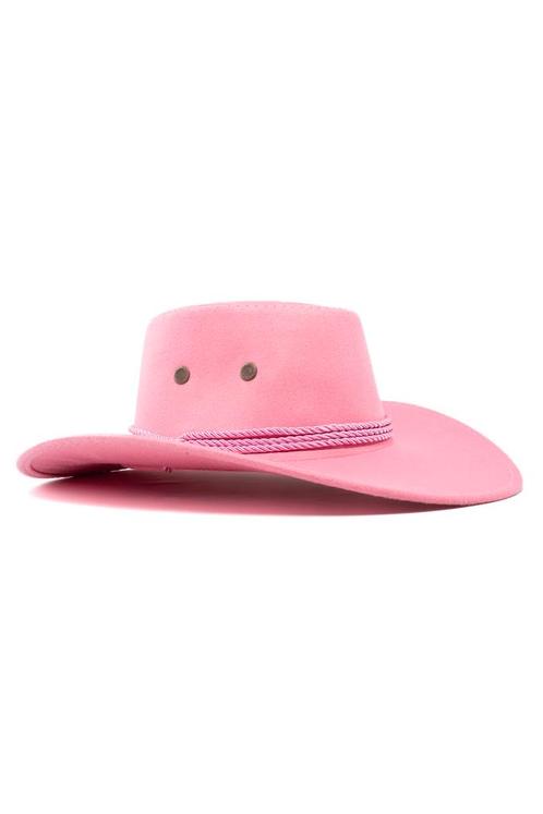 Cowboyhoed Roze Suede Roze Suedelook Cowboy Western Hoed Tou, Kleding | Dames, Carnavalskleding en Feestkleding, Nieuw, Ophalen of Verzenden
