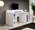 Bureau - Wit - met RGB LED - 160x72x76 cm kast schappen
