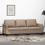 vidaXL Driezitsbank 180 cm kunstleer cappuccinokleurig, Huis en Inrichting, Zetels | Zetels, Verzenden, Nieuw