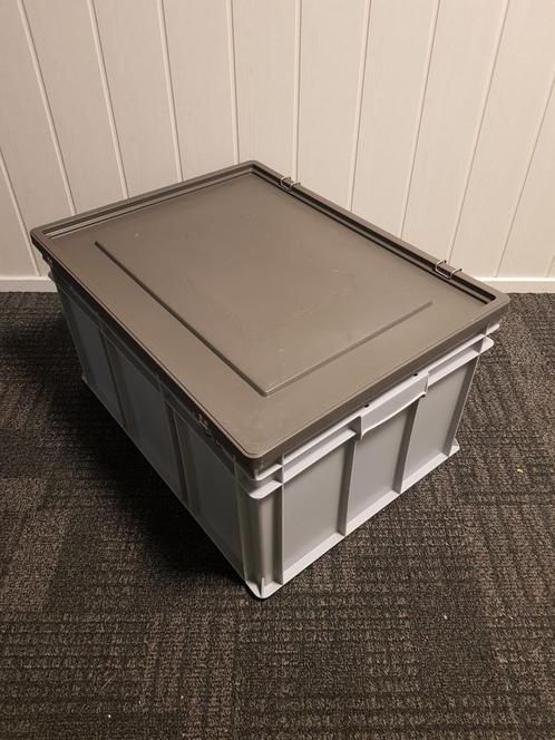 80x60x42 kunststof bak met deksel grijs PP gesloten, Doe-het-zelf en Bouw, Overige Doe-Het-Zelf en Bouw, Ophalen of Verzenden