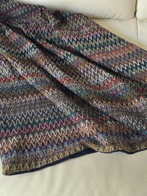 Tissu à carreaux exclusif en laine multicolore avec motif, Antiek en Kunst, Antiek | Tapijten, Tafelkleden en Textiel