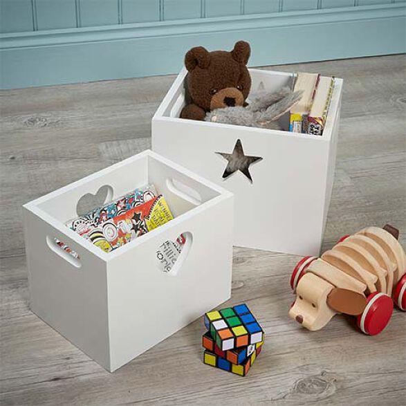 2 stuks - kinderkamer en babykamer - opbergdoos -, Huis en Inrichting, Woonaccessoires | Kisten, Verzenden