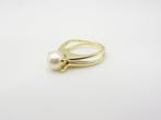 Ring - 14 karaat Geel goud Parel, Handtassen en Accessoires, Nieuw