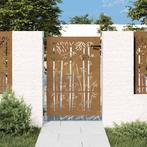 vidaXL Poort 85x150 cm bamboe-ontwerp cortenstaal, Verzenden, Nieuw