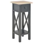 vidaXL Bijzettafel 27x27x65,5 cm hout zwart, Huis en Inrichting, Verzenden, Nieuw