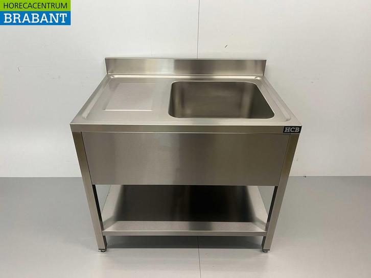 RVS Spoeltafel Spoelbak Gelast model Premium-line 100 cm, Zakelijke goederen, Horeca | Meubilair en Inrichting, Ophalen of Verzenden