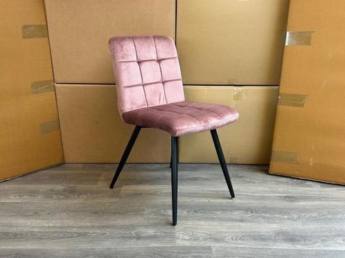 Veiling - Stoel Tilly (set van 6) Velvet - Velours - Oud Roz, Huis en Inrichting, Stoelen