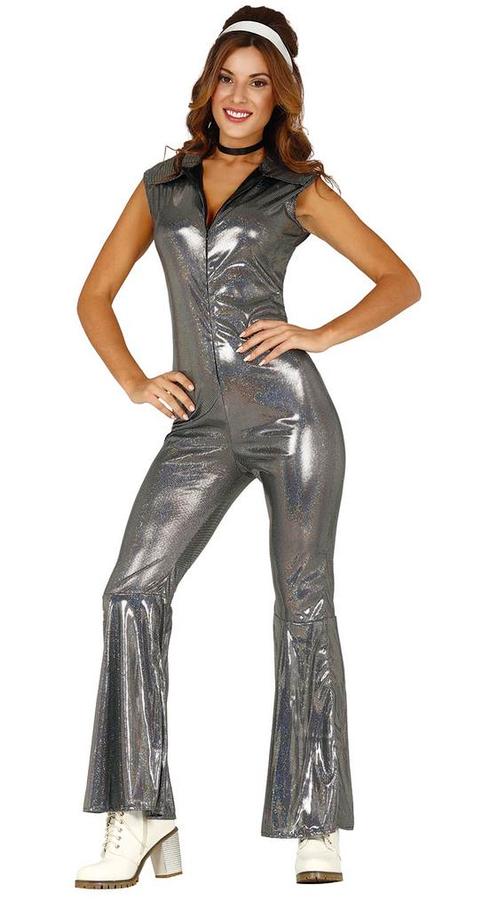 Disco 70S Jumpsuit Zilver Dames Holografisch, Vêtements | Femmes, Costumes de carnaval & Vêtements de fête, Envoi