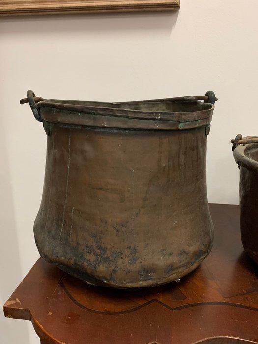 Antiek Wasbak (2) - Koper - Paiolo, Antiek en Kunst, Curiosa en Brocante