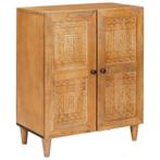vidaXL Dressoir met plank Lichtbruin 60 x 33 x 75 cm massief, Verzenden, Nieuw