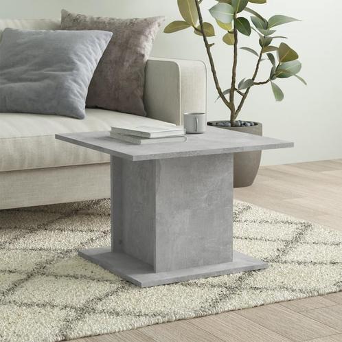 vidaXL Salontafel 55,5x55,5x40 cm bewerkt hout betongrijs, Huis en Inrichting, Tafels | Salontafels, Nieuw, Verzenden
