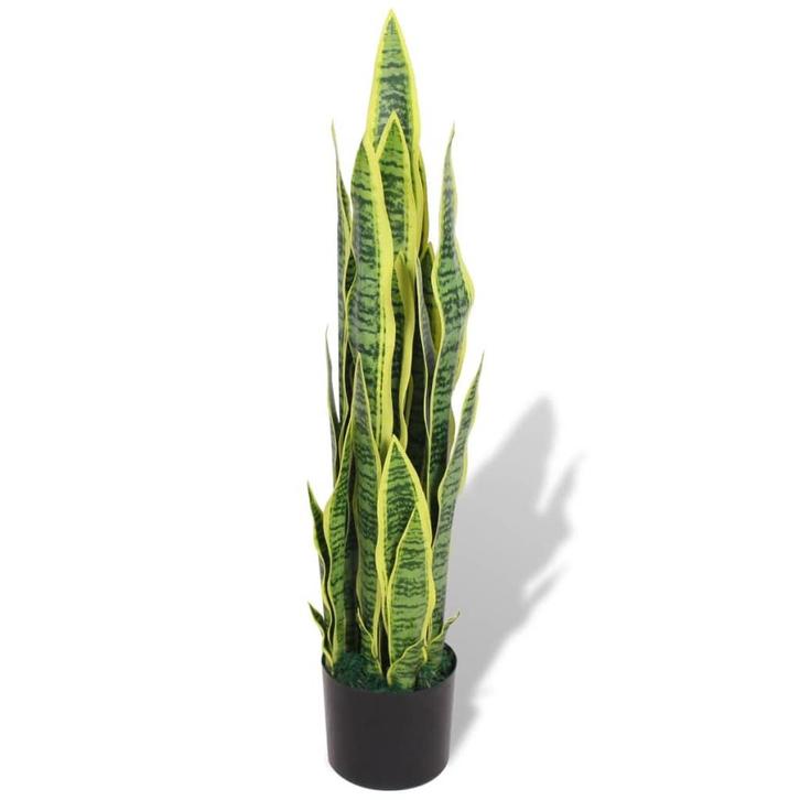 vidaXL Kunst sanseveria plant met pot 90 cm groen, Maison & Meubles, Accessoires pour la Maison | Plantes & Fleurs artificielles