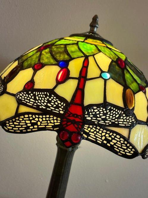 Buffet tafellamp - Glas-in-lood, Antiek en Kunst, Curiosa en Brocante