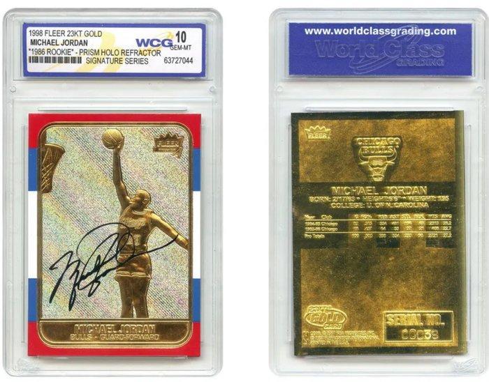 1998 Fleer Michael Jordan 1986 Rookie - Prism Holo Refractor, Verzamelen, Stickers