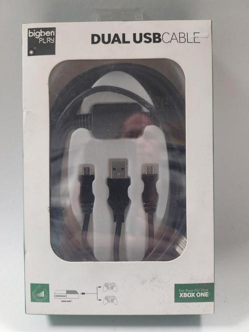 Geseald BigBen Dual USB Cable Xbox One, Games en Spelcomputers, Spelcomputers | Xbox One, Zo goed als nieuw, Ophalen of Verzenden