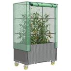 vidaXL Plantenbak verhoogd met hoes en wielen 80x50x182 cm, Tuin en Terras, Verzenden, Nieuw