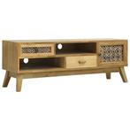 vidaXL Meuble TV Marron sculpté 120x30x42 cm Bois, Maison & Meubles, Verzenden, Neuf