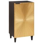 vidaXL Dressoir Zwart en Goud 40 x 33 x 75 cm massief, Huis en Inrichting, Verzenden, Nieuw