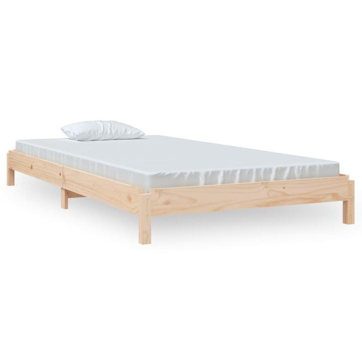 Stapelbed 90x200 Grenen - Retour Deal - 46% Korting!, Huis en Inrichting, Slaapkamer | Stapelbedden en Hoogslapers, 200 cm, Nieuw
